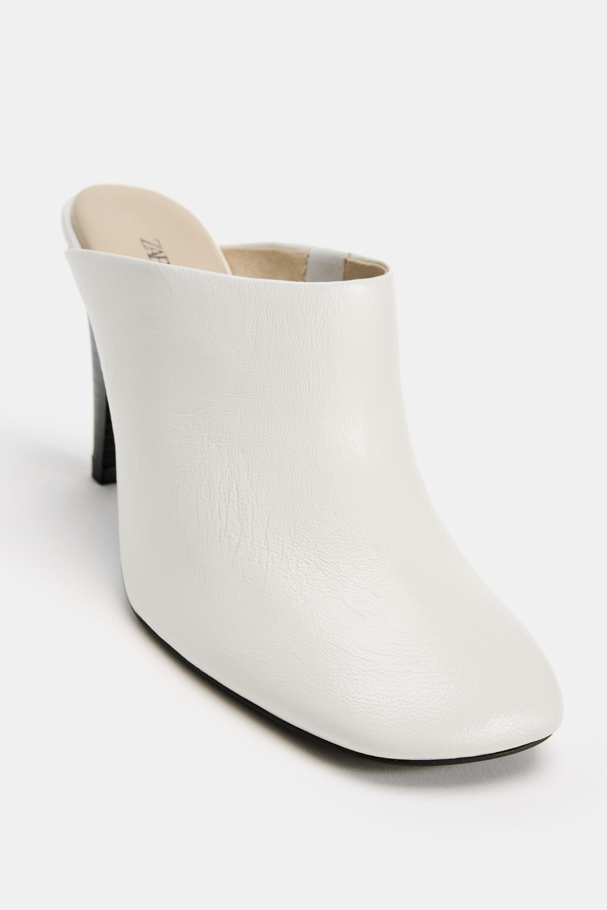 LEATHER HEELED MULES